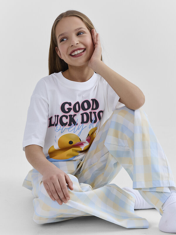 MARK FORMELLE Комплект 589128 567749 белый +желто -голубая клетка