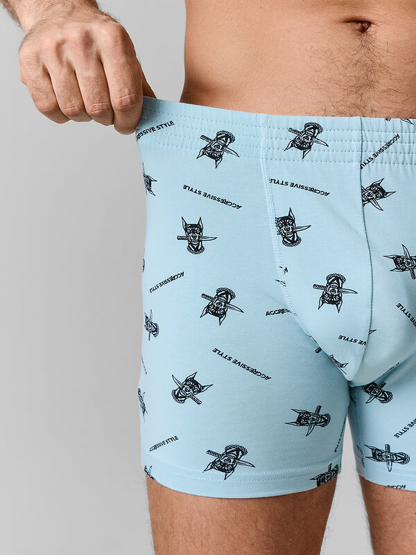 MARK FORMELLE Трусы 589137 411143 доберманы на серо -бирюзовом