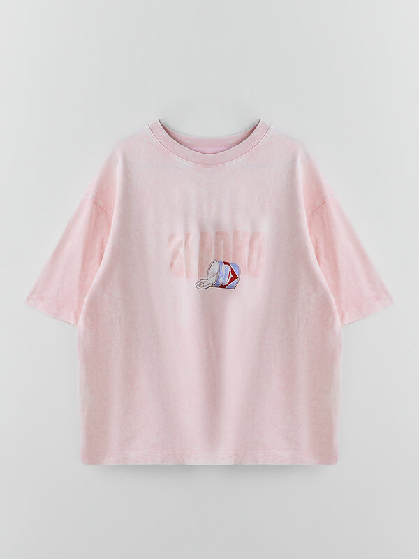 MARK FORMELLE Футболка 589169 112961 ACID WASH бл.сиреневый +печать