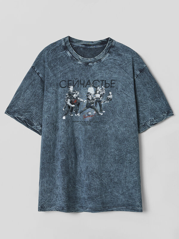 MARK FORMELLE Футболка 589177 111858 ACID WASH графит +печать