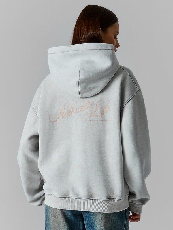 MARK FORMELLE Худи 589185 122524 ACID WASH пепельный +печать