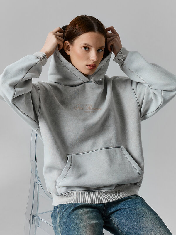 MARK FORMELLE Худи 589185 122524 ACID WASH пепельный +печать