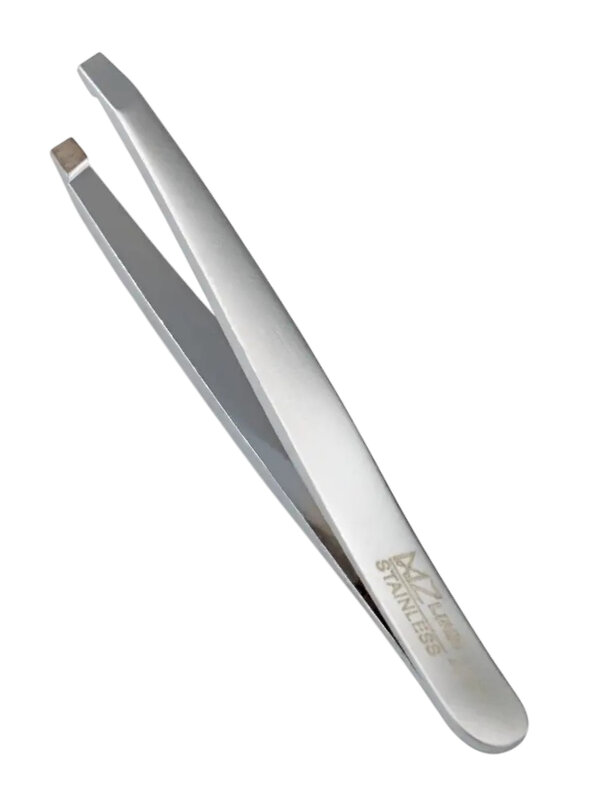 Mertz Пинцет косметический для коррекции бровей скошенный / 224-D, серебристый, 7,3 см 589369 2715 