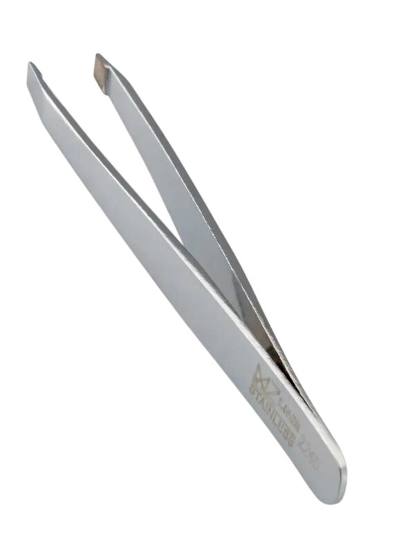 Mertz Пинцет косметический для коррекции бровей скошенный / 224-D, серебристый, 7,3 см 589369 2715 