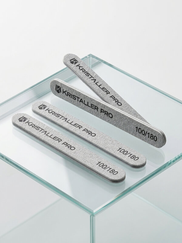 Kristaller Пилка маникюрная на деревянной основе тонкая, 100/180 грит, 13 см, 50 шт. 589372 28329 