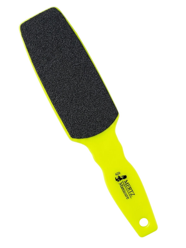 Mertz Тёрка педикюрная двусторонняя абразивная 100/180 грит / 426, неоновый желтый 589380 6690 
