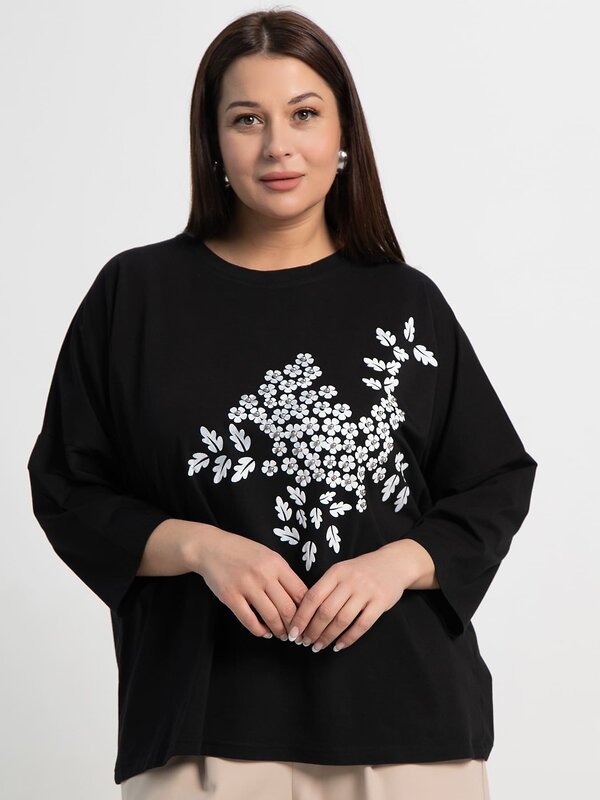 LT Collection Блуза 589411 Б15384-24М черный