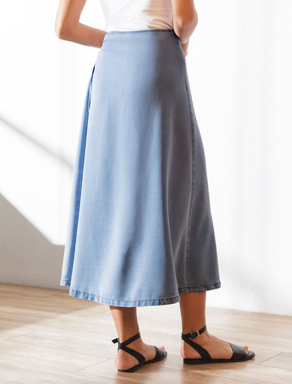 VILATTE Юбка 589507 D56.127 светло-голубой