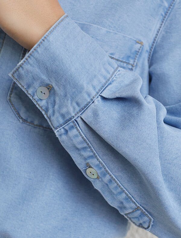 VILATTE Блузка 589508 D59.021 светло-голубой