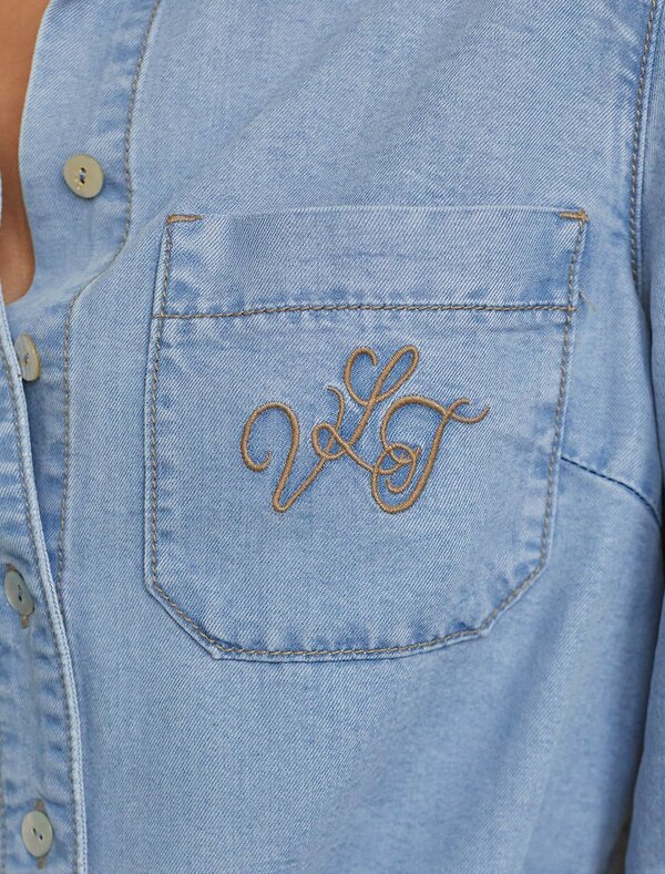 VILATTE Блузка 589508 D59.021 светло-голубой