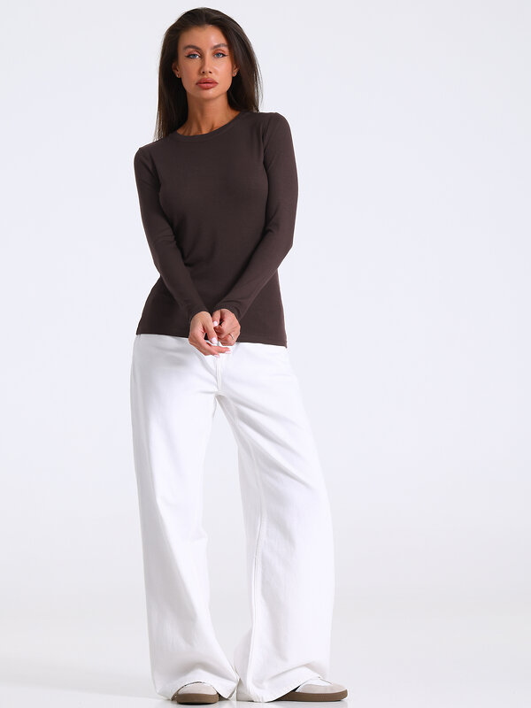 Апрель Лонгслив 589511 1ЖДЛД3825323 темно-коричневый