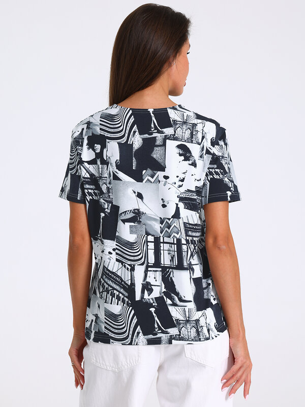 Апрель Футболка 589513 1ЖДФК3302804н черно-белые снимки