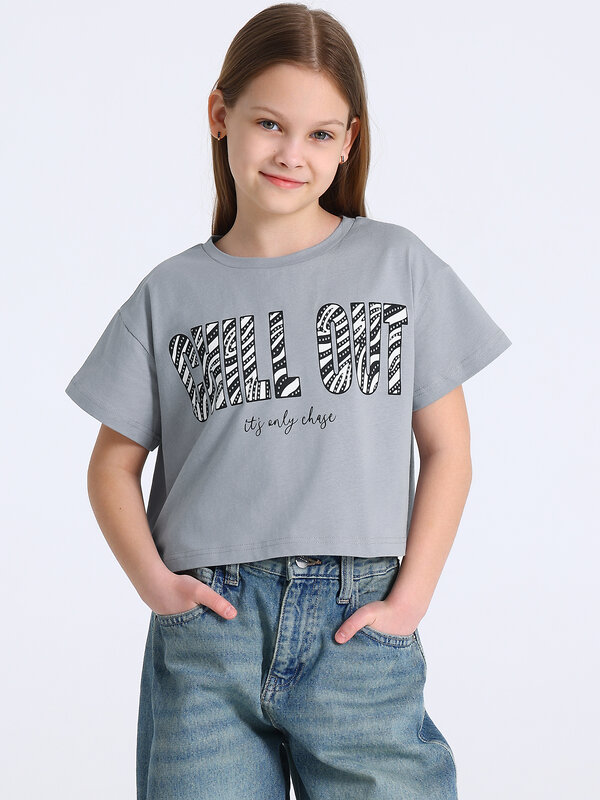 Апрель Футболка 589514 1ДДФК4696001 серый