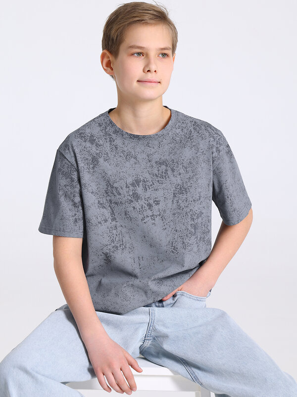 Апрель Футболка 589515 1ПДФК5029001н варенка светло-серый