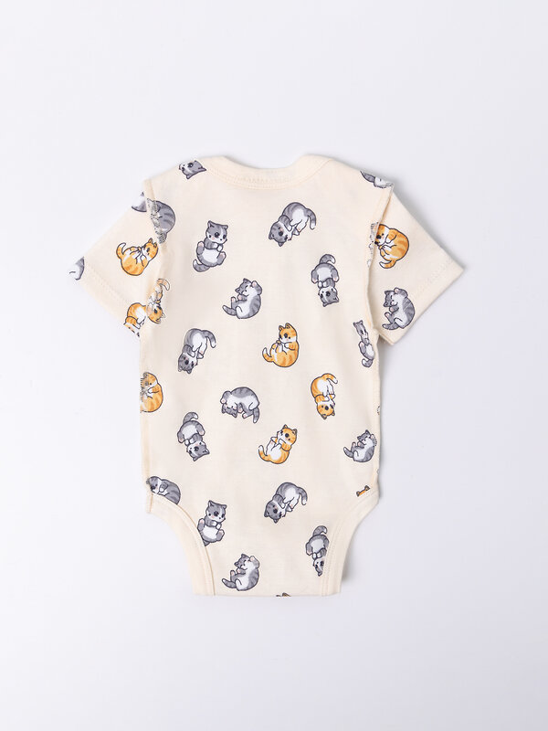 MARK FORMELLE Боди детское 589582 13015-1-2 котики на слив. масле +полоска на слив. масле