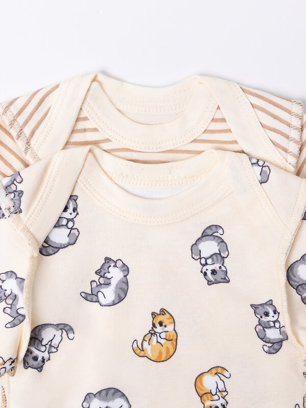 MARK FORMELLE Боди детское 589582 13015-1-2 котики на слив. масле +полоска на слив. масле