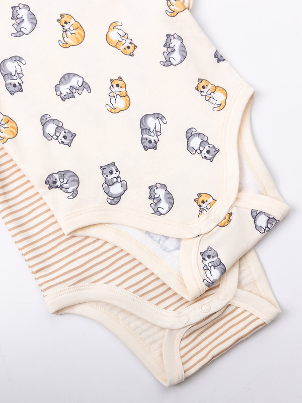 MARK FORMELLE Боди детское 589583 13015-2 котики на слив. масле +полоска на слив. масле