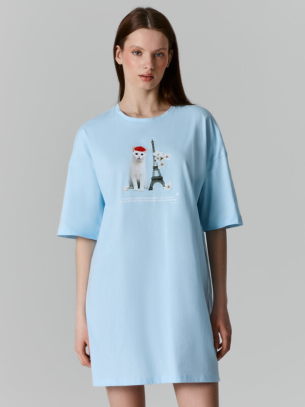 MARK FORMELLE Туника 589658 512079 голубое небо +печать