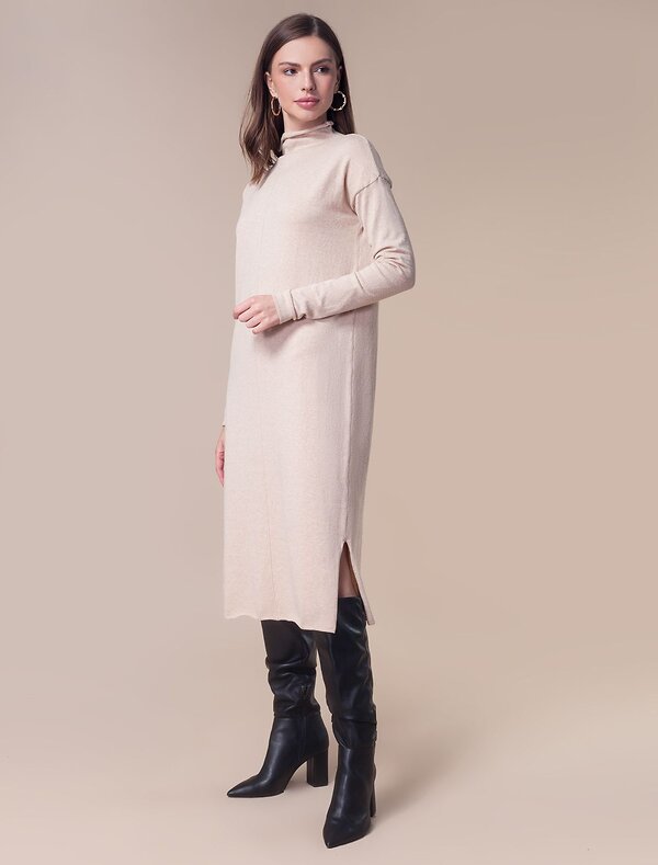 VILATTE Платье 589702 D32.080 бежевый меланж