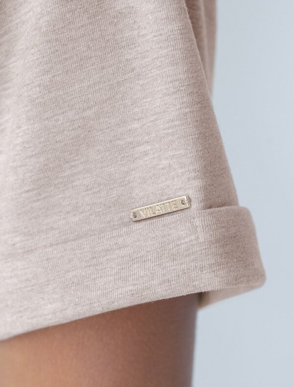 VILATTE Футболка 589704 D49.117 кофейный меланж_inspire