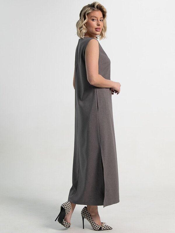 LT Collection Платье 589706 П15324-19М серо-коричневый