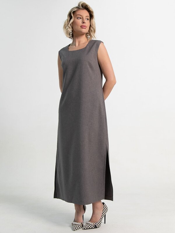 LT Collection Платье 589706 П15324-19М серо-коричневый