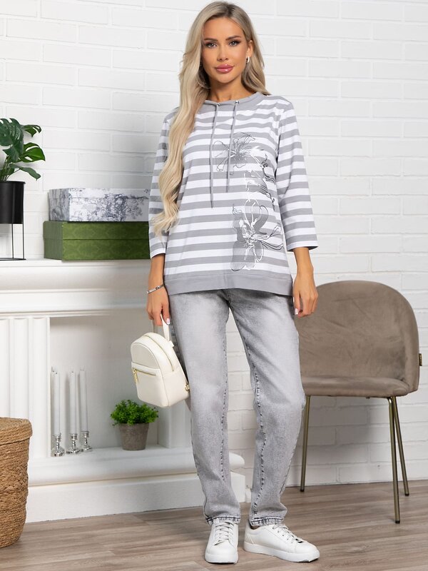 LT Collection Блуза 589712 Б15422-18М серый