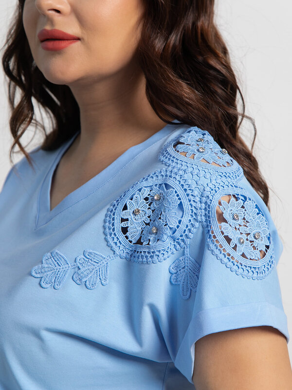 LT Collection Блуза 589716 Б15478-20М голубой