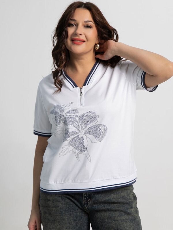 LT Collection Блуза 589717 Б15479-20М белый