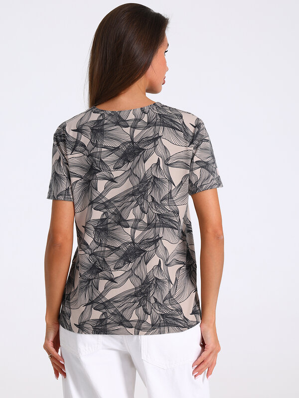 Апрель Футболка 589795 1ЖДФК3302804н паутинка на бежевом