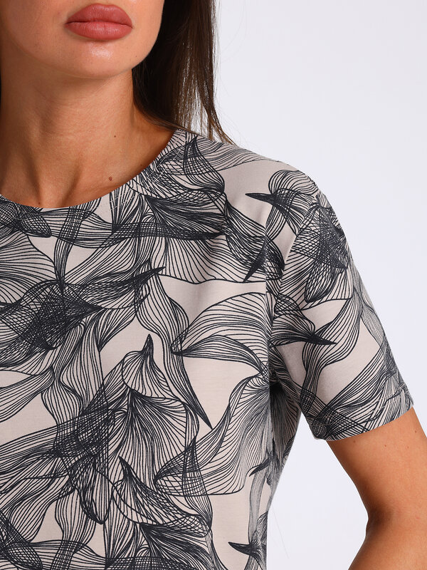 Апрель Футболка 589795 1ЖДФК3302804н паутинка на бежевом