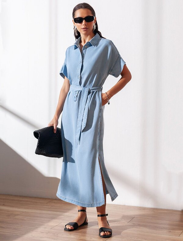 VILATTE Платье 589806 D52.014 светло-голубой