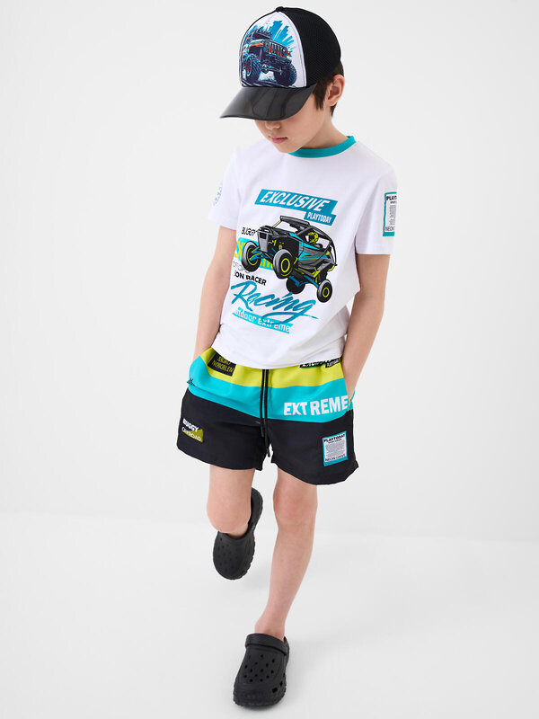 PLAYTODAY Шорты плавательные 589885 12611366 белый,светло-зеленый