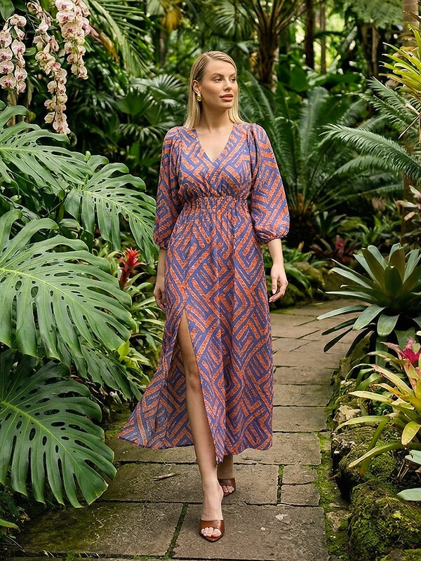 LT Collection Платье 590057 П15500-34М сине-оранжевый