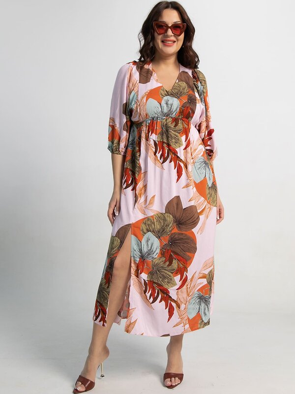 LT Collection Платье 590059 П15502-34М розовый/хаки