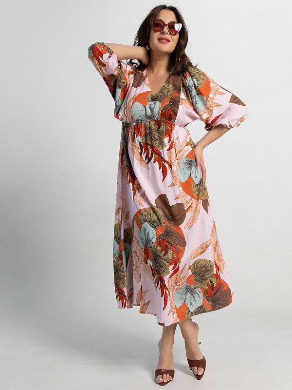 LT Collection Платье 590059 П15502-34М розовый/хаки