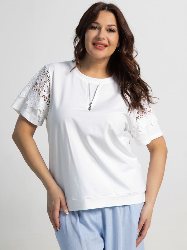 LT Collection Блуза 590068 Б15539-4М белый