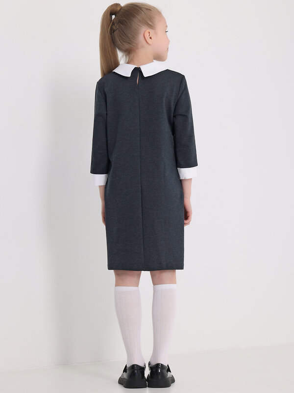 Апрель Платье 590156 1ДПД868858 темно-синий+белый