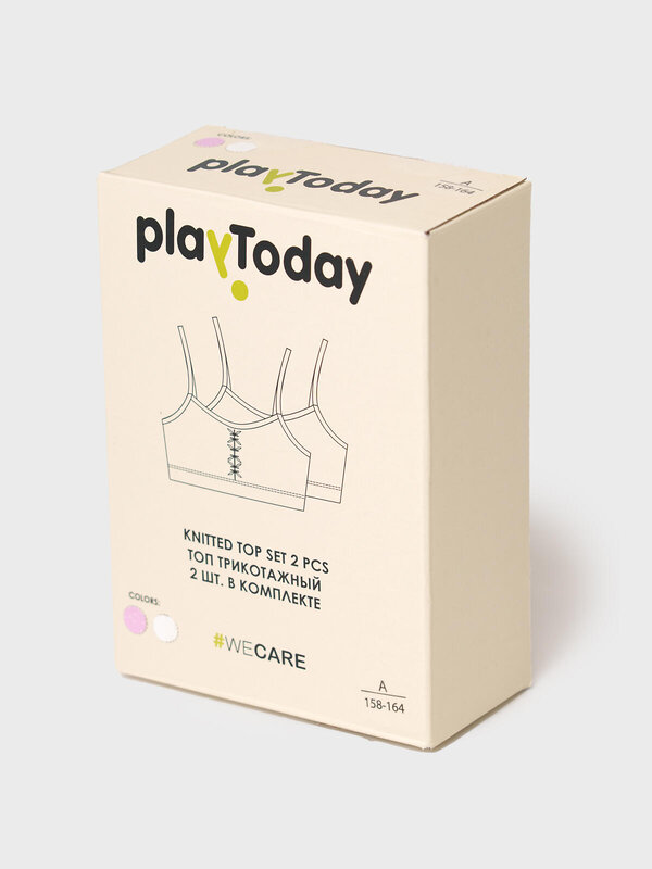 PLAYTODAY Топ 590172 12621229 белый,розовый,светло-розовый