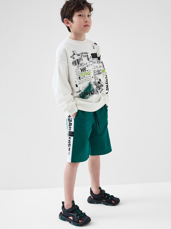 PLAYTODAY Шорты 590203 12611237 черный,темно-зеленый,белый