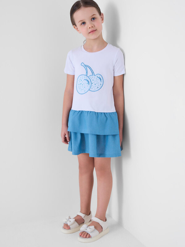 PLAYTODAY Платье 590233 12622374 белый,синий