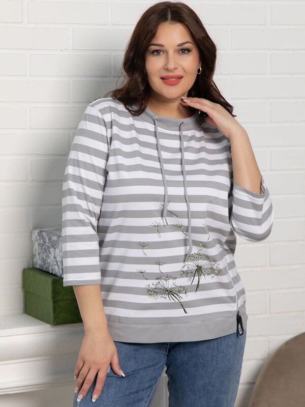 LT Collection Блуза 590300 Б15543-20М серый