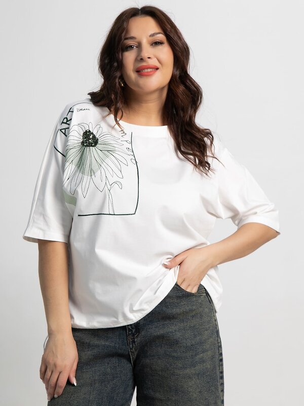 LT Collection Блуза 590306 Б15525-4М белый