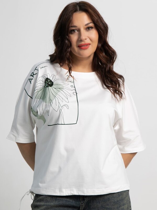 LT Collection Блуза 590306 Б15525-4М белый