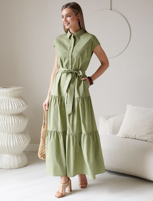 VILATTE Платье 590311 D22.265 оливковый