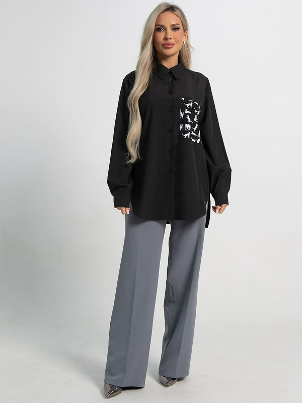 LT Collection Рубашка 590318 Б15481-8М черный