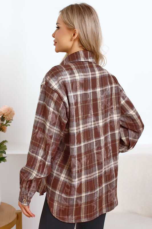 LT Collection Рубашка 590320 Б15486-45М коричневый