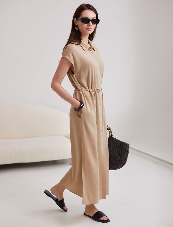 VILATTE Платье 590329 D22.269 бежевый