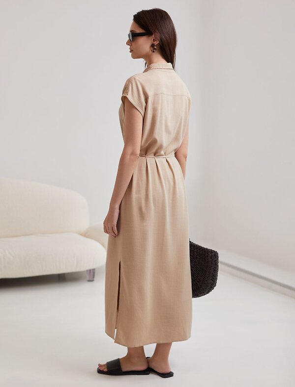 VILATTE Платье 590329 D22.269 бежевый