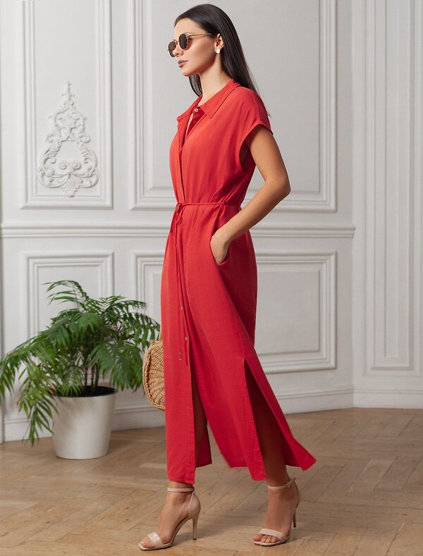 VILATTE Платье 590331 D22.269 коралловый